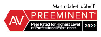 Martindale-Hubbell AV Preeminent Peer Rated For Highest Level of Professional Excellence 2022